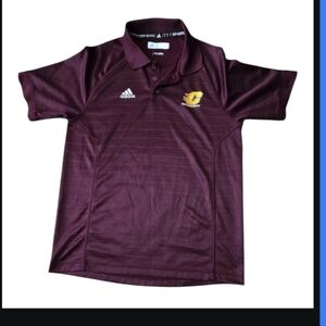 Adidas Mens Maroon Polo Shirt, CMU. Size S
